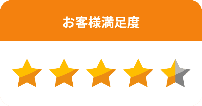 お客様満足度星4.5